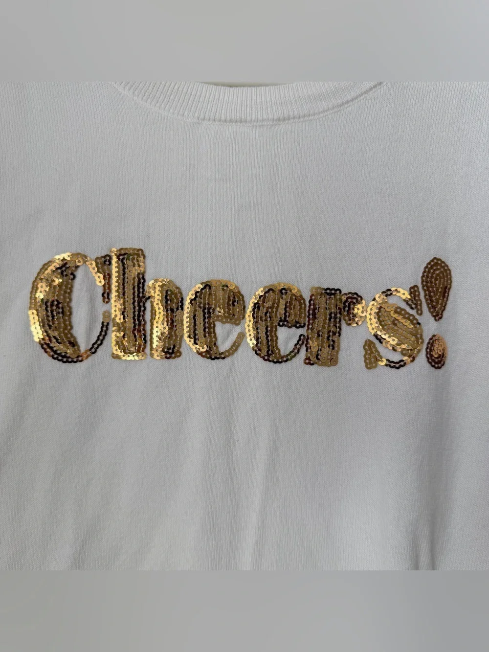 J. Crew Cheers! Teddie Sweater Medium Crew Neck Holiday Top